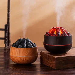 Downypaws Bougies, Senteurs Et Bien-Être | - Humidificateur - diffuseur d'arômes à charbon de feu simulé (300ml, 2.2w)