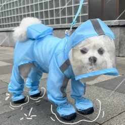 Downypaws Colliers, Laisses Et Vêtements | - Imperméable pour chien- avec sac de rangement-taille l : longueur du dos : 37 cm