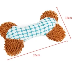 Downypaws Jouets | - Jouet en peluche pour chiens en forme d'os-jouet à mâcher marron
