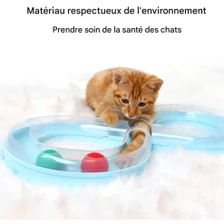 Downypaws - Jouet interactif pour chat -plateau tournant pour jouets pour chats-amovible New