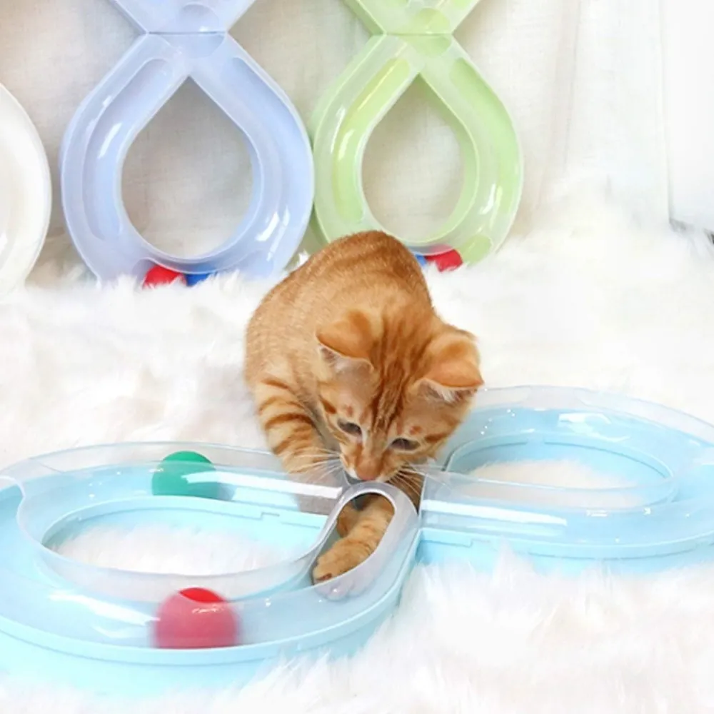 Downypaws - Jouet interactif pour chat -plateau tournant pour jouets pour chats-amovible New
