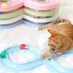 Downypaws - Jouet interactif pour chat -plateau tournant pour jouets pour chats-amovible New