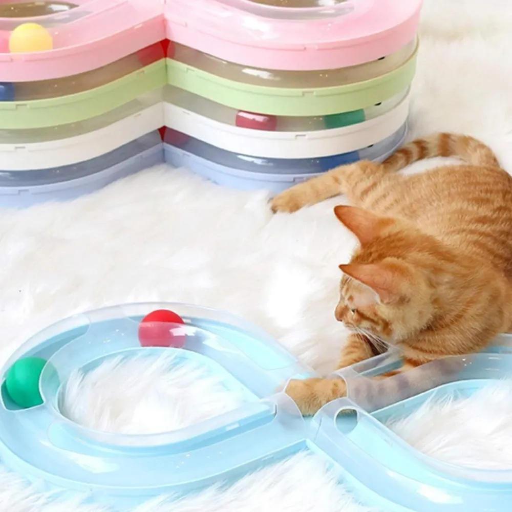Downypaws - Jouet interactif pour chat -plateau tournant pour jouets pour chats-amovible New