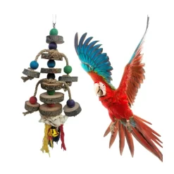 Downypaws - Jouet à mâcher perroquet - perles en bois colorées Hot