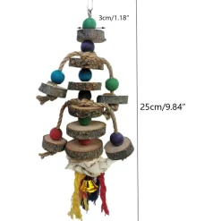 Downypaws - Jouet à mâcher perroquet - perles en bois colorées Hot