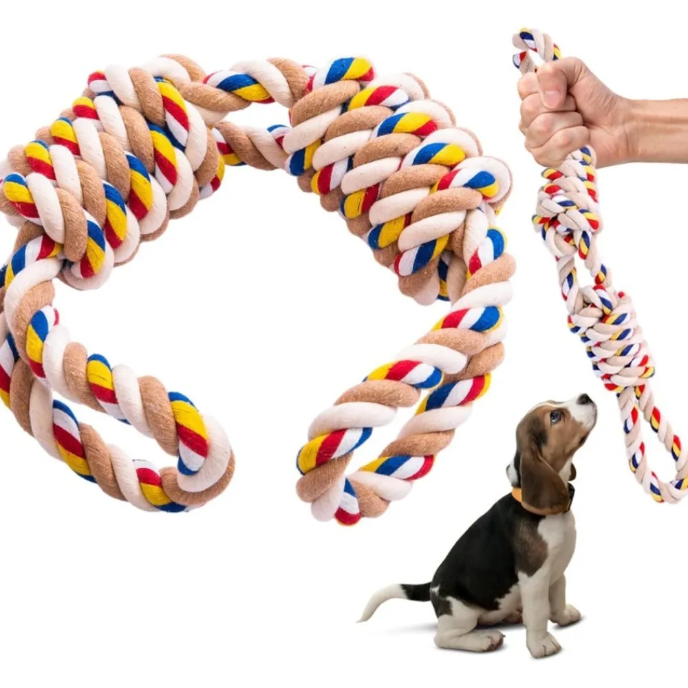 Downypaws Jouets | - Jouets en corde, corde de 40 cm pour chiens de petite et moyenne taille, jouet durable à mâcher et nettoyant les dents