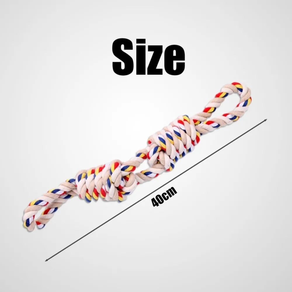 Downypaws Jouets | - Jouets en corde, corde de 40 cm pour chiens de petite et moyenne taille, jouet durable à mâcher et nettoyant les dents