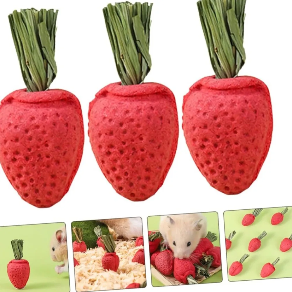 Downypaws Alimentation | - Jouets à mâcher - lot de 9 en forme de fraise