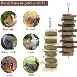 Downypaws - Jouets à mâcher - 2 pièces branches de pommier naturel Outlet