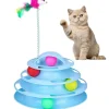 Downypaws - Jouets pour chats-jouets interactifs-avec balles colorées-boule et souris-bleu 3 couches Hot