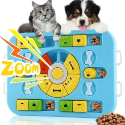 Downypaws - Jouets pour chiens mangeoire-jeu d'intelligence pour chien bleu-35*29*3.8cm Best