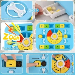 Downypaws - Jouets pour chiens mangeoire-jeu d'intelligence pour chien bleu-35*29*3.8cm Best