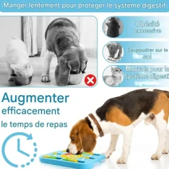 Downypaws - Jouets pour chiens mangeoire-jeu d'intelligence pour chien bleu-35*29*3.8cm Best