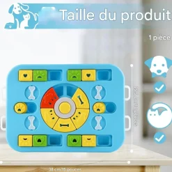 Downypaws - Jouets pour chiens mangeoire-jeu d'intelligence pour chien bleu-35*29*3.8cm Best