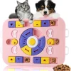 Downypaws Gamelles Et Autres Accessoires | - Jouets pour chiens mangeoire-jeu d'intelligence pour chien rose-35*29*3.8cm