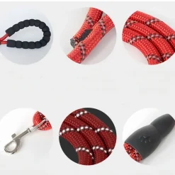Downypaws Colliers, Laisses Et Vêtements | - Laisse pour chien ensemble rouge trois pièces-corde + collier + harnais de poitrine