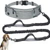 Downypaws Colliers, Laisses Et Vêtements | - Laisse pour chien mains libres-courant - gris-avec sac de rangement
