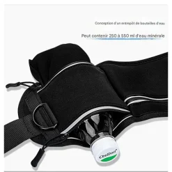 Downypaws Colliers, Laisses Et Vêtements | - Laisse pour chien mains libres-courant - gris-avec sac de rangement
