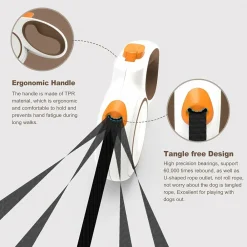 Downypaws Colliers, Laisses Et Vêtements | - Laisse rétractable en nylon robuste de 5 mètres pour chiens de toutes tailles