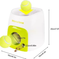 Downypaws - Lanceur de balles pour chien, alimentation automatique, balle adaptée, compact