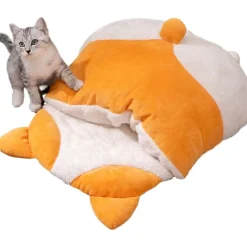 Downypaws Niches, Paniers Et Transports | - Lit de chat et de chien style corgi-65*53*12cm