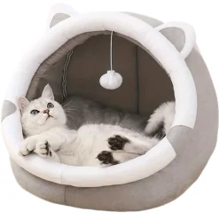 Downypaws - Lit Douillet En Forme De Grotte Pour Chat Hot