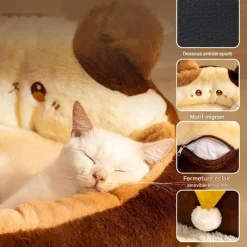 Downypaws - Lit pour chat forme de chat 55*55*32cm New