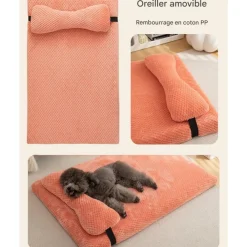 Downypaws - Lit pour chien avec appui-tête Discount