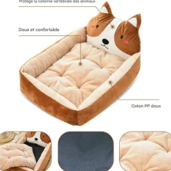 Downypaws - Lit pour chien brun Online