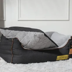 Downypaws Niches, Paniers Et Transports | - Lit pour chien et chat gris-60*50*20cm-nid super chaud en treillis matelassé