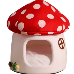 Downypaws - Lits Pour Chat En Forme De Champignon, Vache Et Chocolat Best