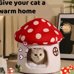 Downypaws - Lits Pour Chat En Forme De Champignon, Vache Et Chocolat Best