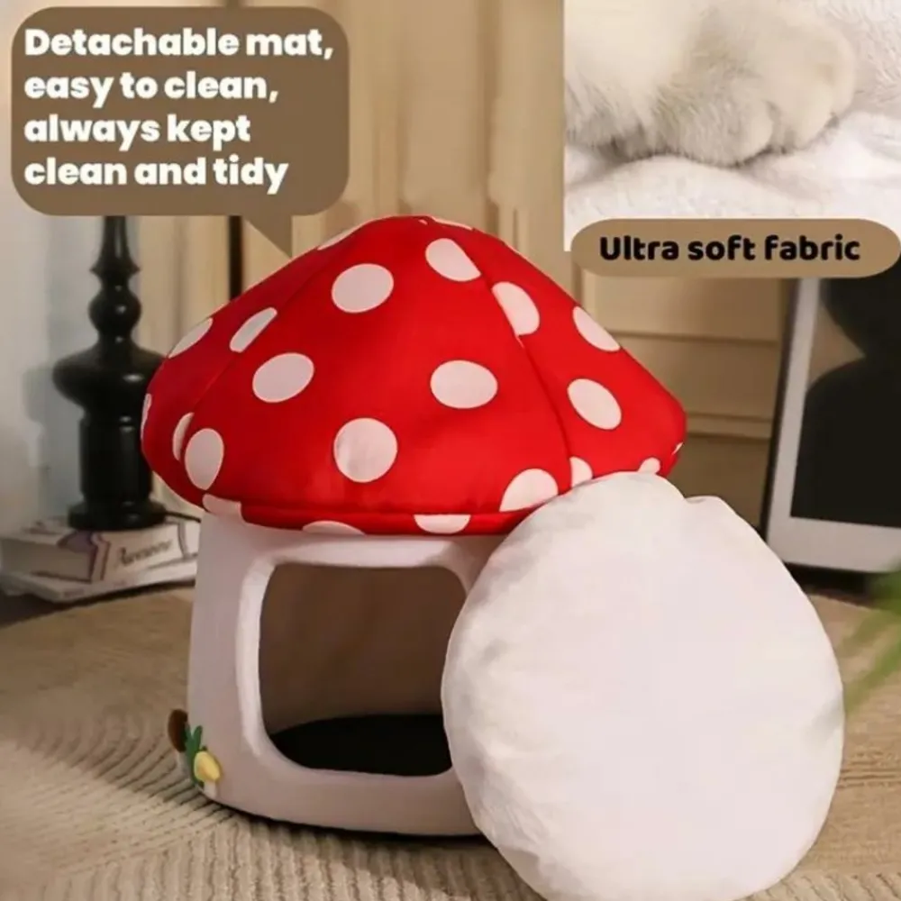 Downypaws - Lits Pour Chat En Forme De Champignon, Vache Et Chocolat Best