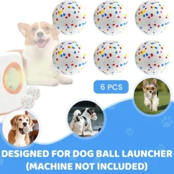Downypaws Jouets | - Lot de 6 balles jouets pour chien 6.3cm-jouets interactifs à haute élasticité