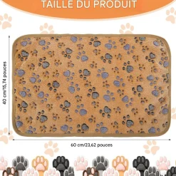 Downypaws Paniers, Transports Et Chatières | - Lot de 2 couverture pour chats et chiens-beige + marron - taille s 40*60cm