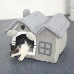 Downypaws - Maison Pour Chatons, Lit Confortable Et Lavable, Coussins Amovibles Discount
