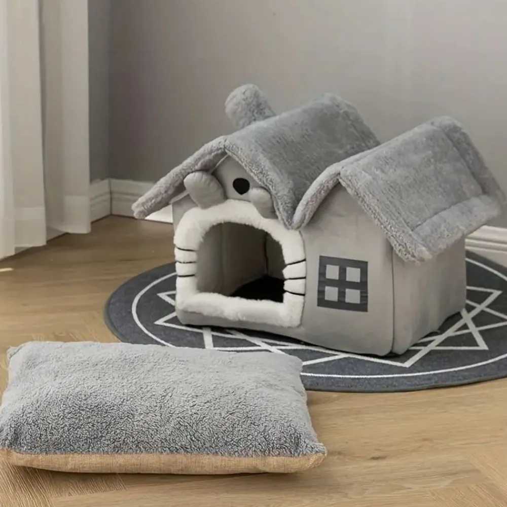 Downypaws - Maison Pour Chatons, Lit Confortable Et Lavable, Coussins Amovibles Discount