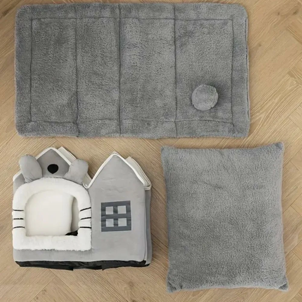 Downypaws - Maison Pour Chatons, Lit Confortable Et Lavable, Coussins Amovibles Discount