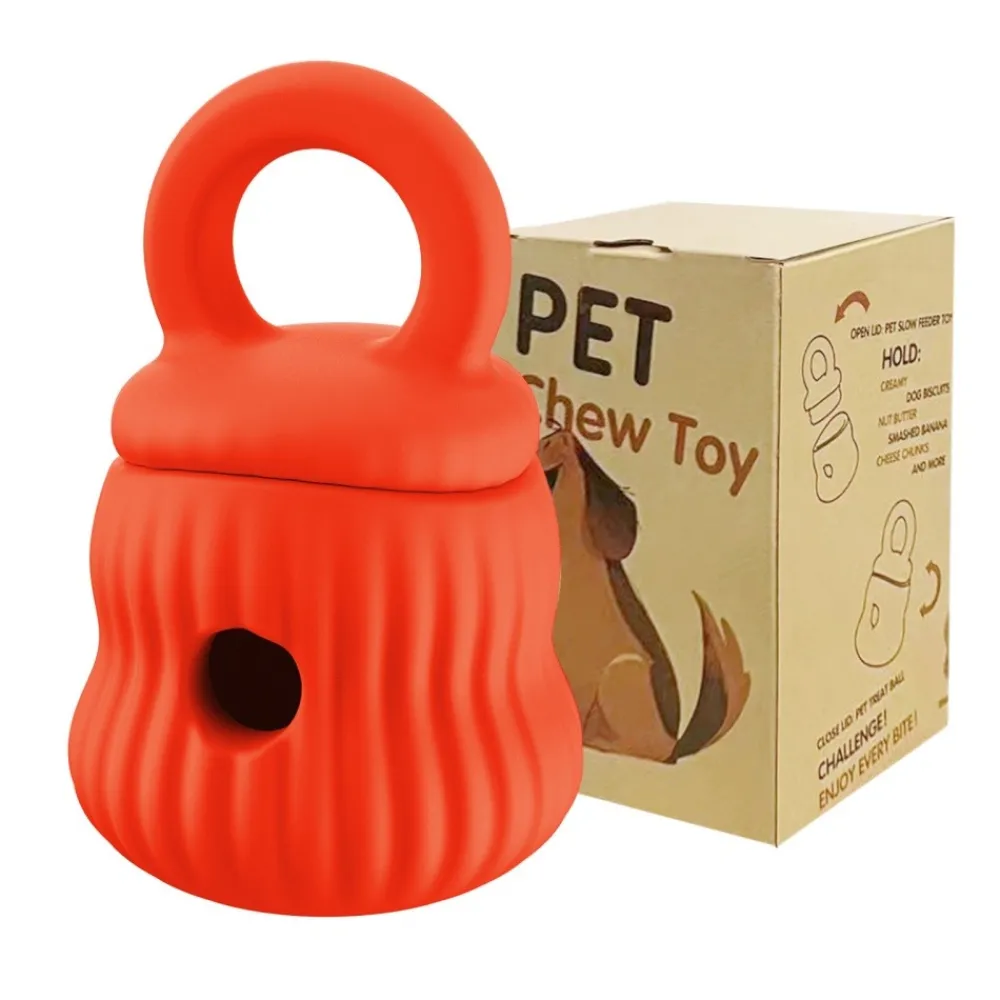 Downypaws - Mangeur lent de chien en silicone médical certifié fda orange New