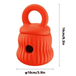 Downypaws - Mangeur lent de chien en silicone médical certifié fda orange New