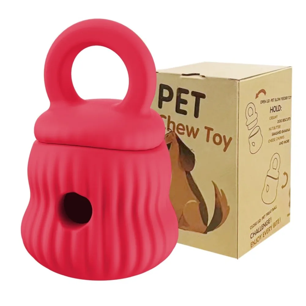 Downypaws Gamelles Et Autres Accessoires | - Mangeur lent de chien en silicone médical certifié fda rouge clair