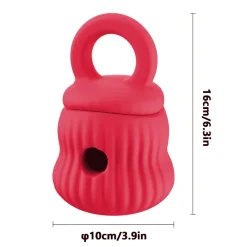 Downypaws Gamelles Et Autres Accessoires | - Mangeur lent de chien en silicone médical certifié fda rouge clair