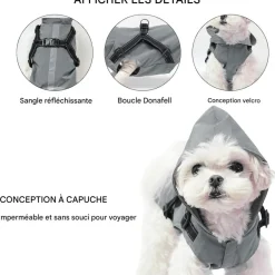Downypaws Colliers, Laisses Et Vêtements | - Manteau pour chiens-avec harnais-réfléchissant imperméable-vert taille 2xl