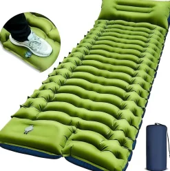 Downypaws - Matelas gonflable pliable pour extérieur: résistant à l'eau et aux rayures facile à transporter et gonflable à pied Online