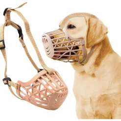 Downypaws Colliers, Laisses Et Vêtements | - Muselière pour chien-convient aux chiens de moins de 15 kg-beige