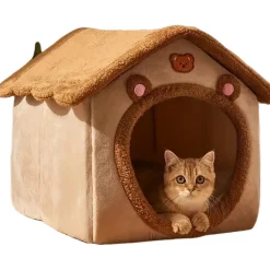 Downypaws - Niche Amovible Et Lavable Pour Animaux De Compagnie, Adaptée Aux Chats New