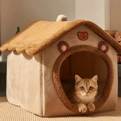 Downypaws - Niche Amovible Et Lavable Pour Animaux De Compagnie, Adaptée Aux Chats New