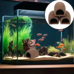 Downypaws - 3 ornements céramique pour aquarium - cachette sûre Best