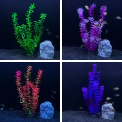 Downypaws - 5 ornements de plantes aquatiques artificielles pour aquarium de 30 cm Clearance