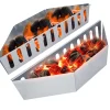 Downypaws Barbecues Et Planchas | - Panier à charbon de bois pour barbecue d'extérieur en tôle galvanisée